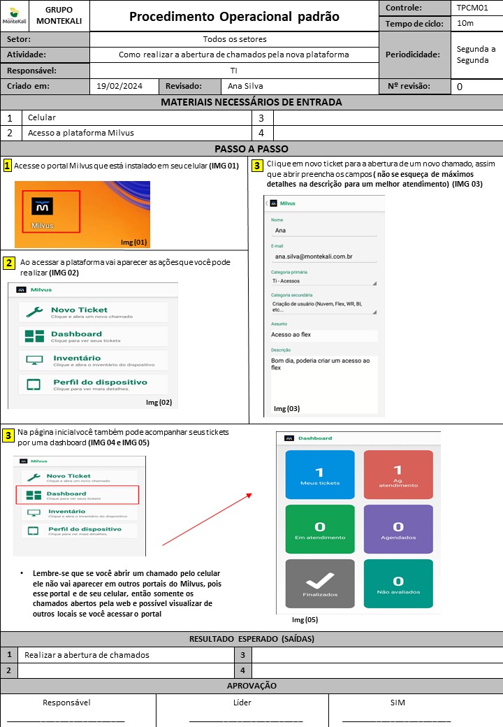 Abrir chamado pelo app